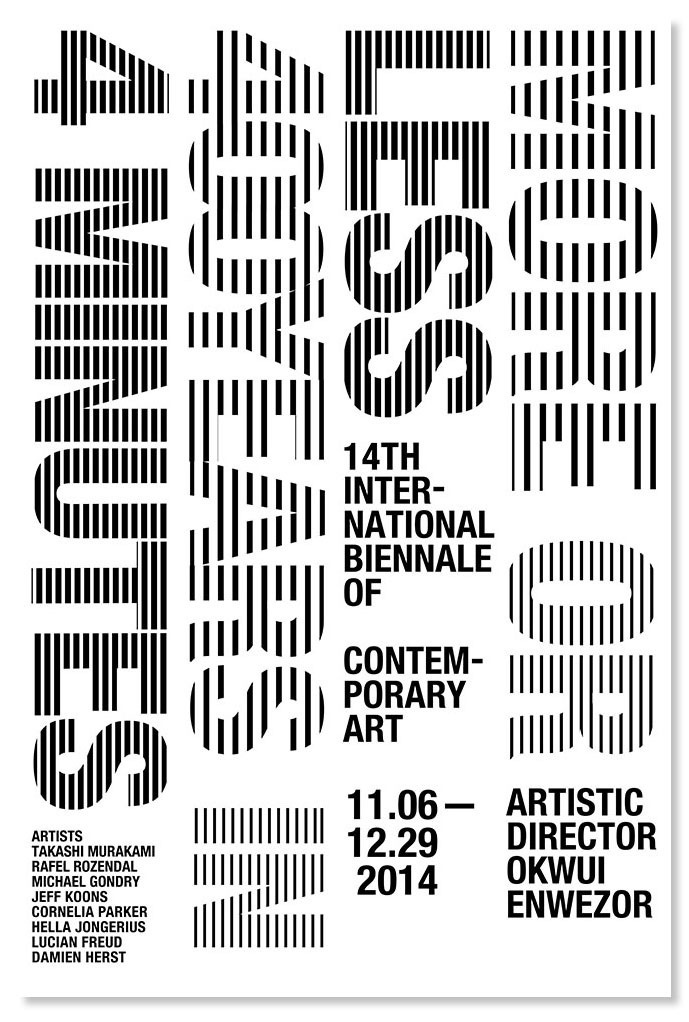14th International Biennale Poster Type poster by Gina shin #type #treatment #poster #typography