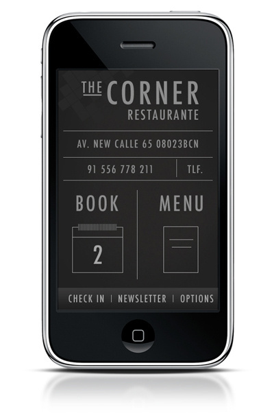 The Corner Restaurante APP on Behance #ux #ui #mobile #minimal #ios #typography