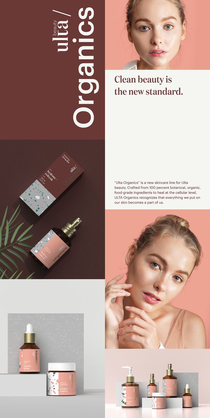 Ulta Organics is a student project developed by designer Yozei Wu over the course of 14 weeks. Ulta Organics was conceived as a hypothetical new skincare line for Ulta beauty. Find more of the most beautiful design on mindsparklemag.com