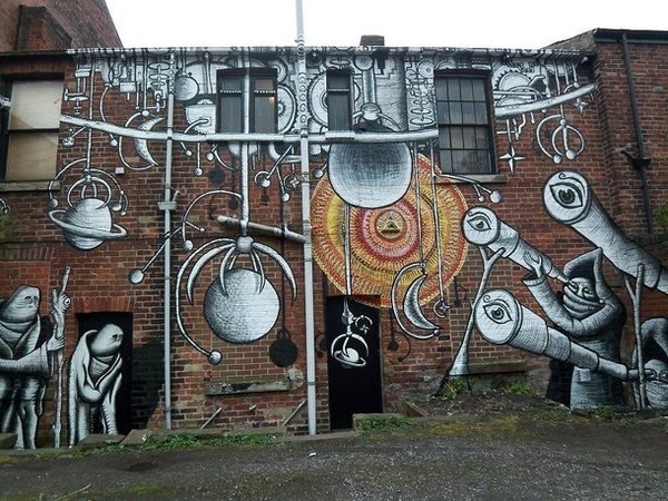 Surreal illustrations in street art #abstract #surrealism #art #street #surreal