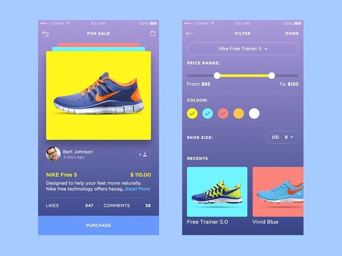 store sport shoe ui
