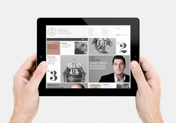 KAE — Strategic Marketing on Behance #ipad #web