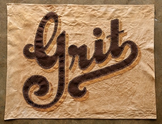 Standard Grit — "Grit" Flag #flag #type #script #typography
