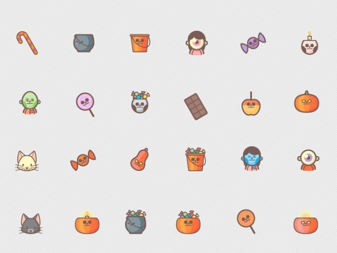 Cute Halloween Icon Set