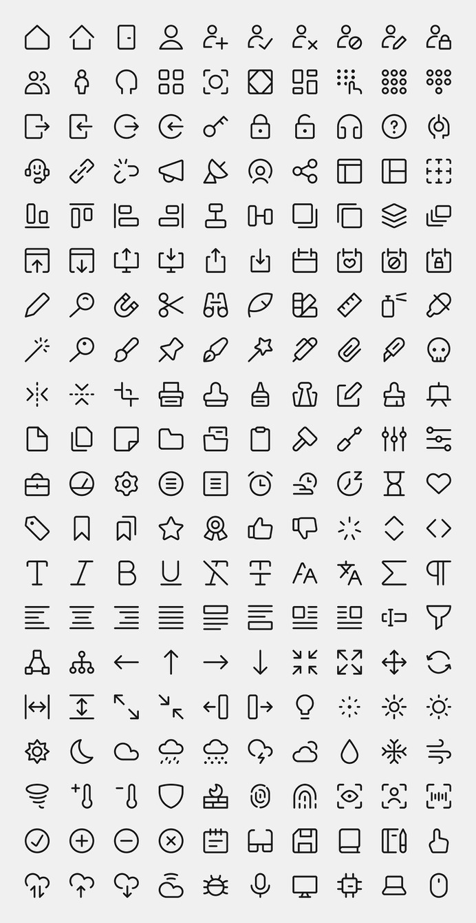 Core Line - Free
An open-source set with all the essential free icons for user interfaces, based on a tiny 14px grid. Use the vectors for free but please credit us with a link. Customize vector line width. Licensed under the Creative Commons - CC BY 4.0

#icon #iconset #icondesign #vector #vectordesign #streamline #uiux #freebie