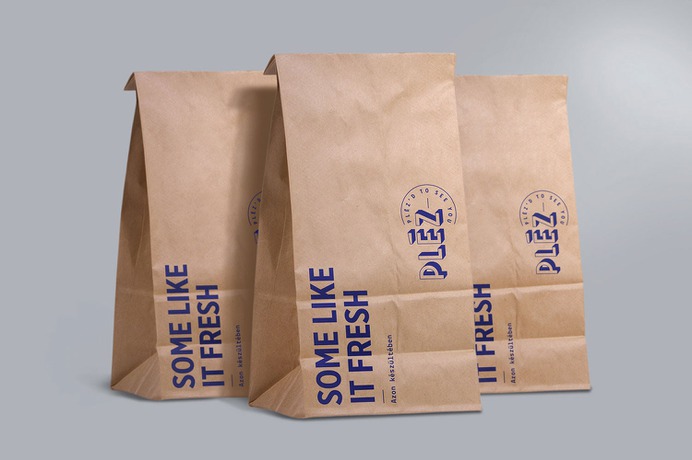 Plez Café & Sandwich Shop - Mindsparkle Mag kissmiklos . designed the branding for Pléz – a Budapest based café and sandwich shop chain. Pléz creates handmade freshly prepared food (like sandwich, salad, wrap) and organic drinks (like coffee, juice, smoothie). #logo #packaging #identity #branding #design #color #photography #graphic #design #gallery #blog #project #mindsparkle #mag #beautiful #portfolio #designer