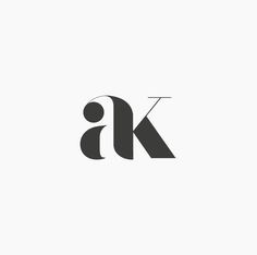 Design by http://ottocliman.it #ak, #Monogram #logo, #design, #graphic, #letter, #typography, #experiment, #simple, #minimal, #design, #bran