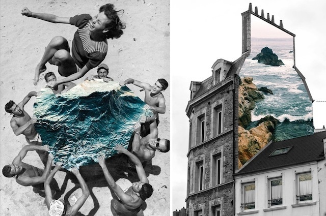 Vintage Photo-Collages Featuring Natural Elements – Fubiz™ #collage