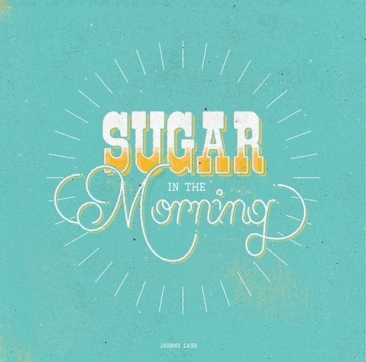 Sugar Type #radio #cash #texture #johnny #typography