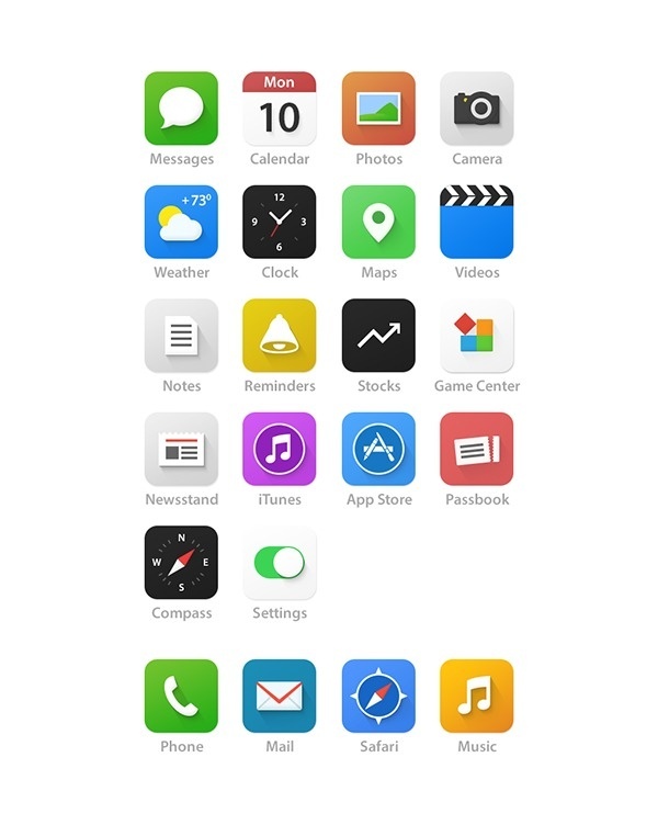 iOS 7 Redesign on Behance #icons