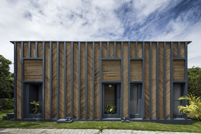 Bamboo House in Rural Brazil by Vilela Florez