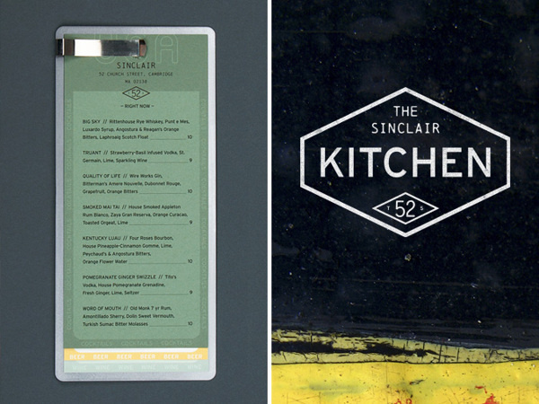 The Sinclair on Behance #menu #identity #food #restaurant