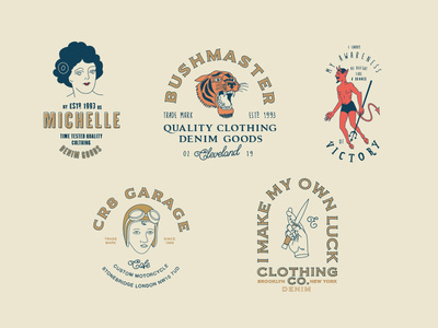 Logo Templates #logo #vintage #hipster #caferacer #tiger #devil #tattoo #ink #templates