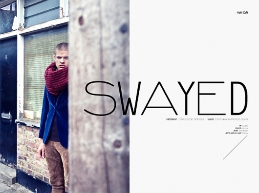 Swayed | Volt Café | by Volt Magazine #design #graphic #volt #photography #art #fashion #layout #magazine #typography