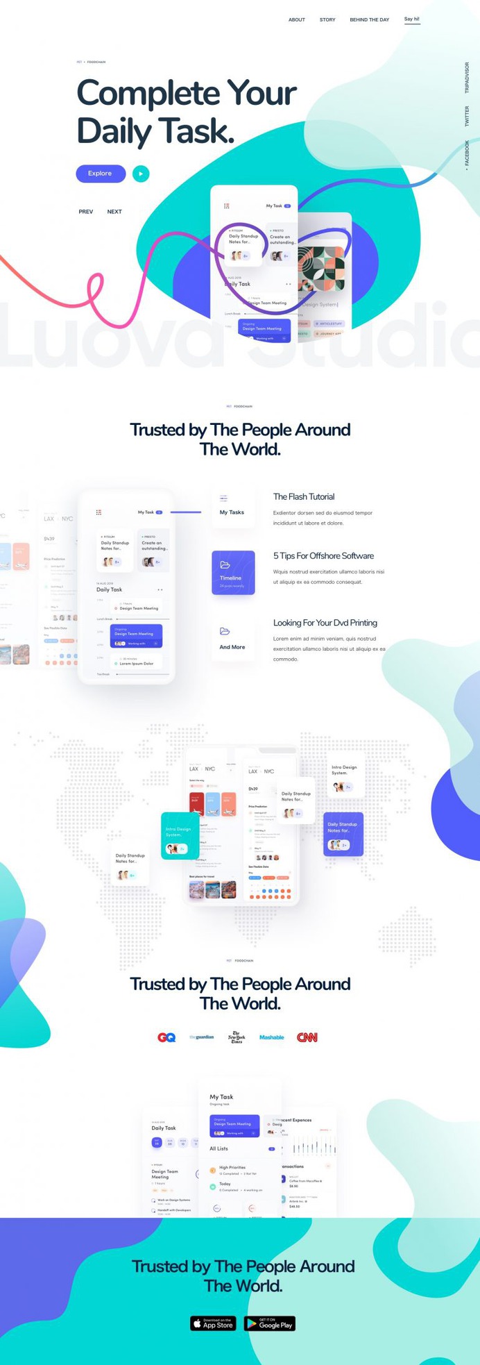 App Landing Page Design