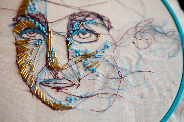 photo #embroidery #face #handcraft