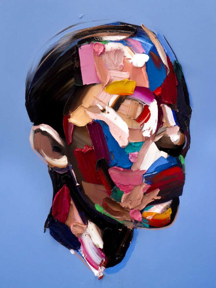 Palette Knife Smudges and Heavy Brushstrokes Form Colorful Abstract Portraits by Joseph Lee | Colossal
