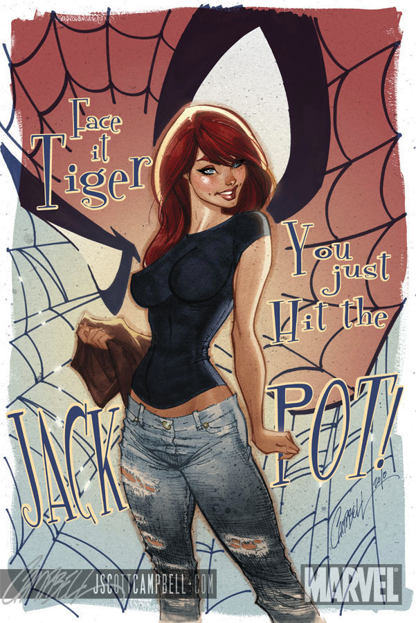 Mary Jane "JACKPOT" print by J-Scott-Campbell on deviantART #mary jane #spider-man #spiderman #jscott campbell