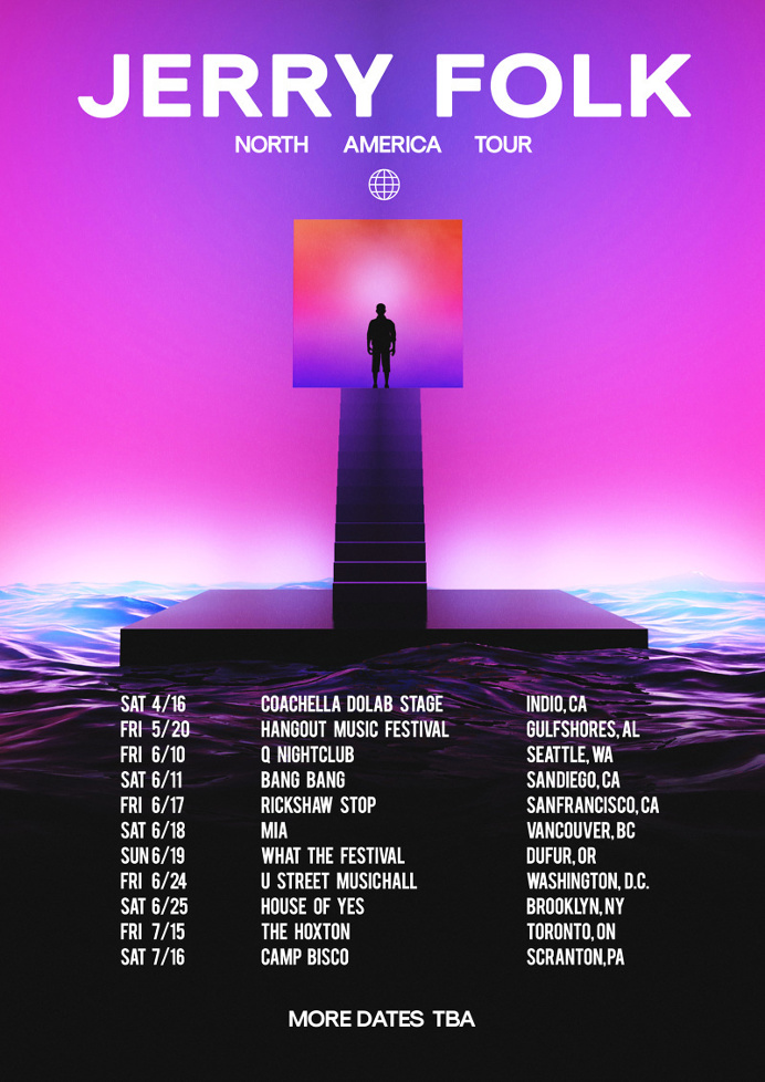 Jerry Folk - tour poster by Quentin Deronzier #tour #poster #artwork #minimal #music