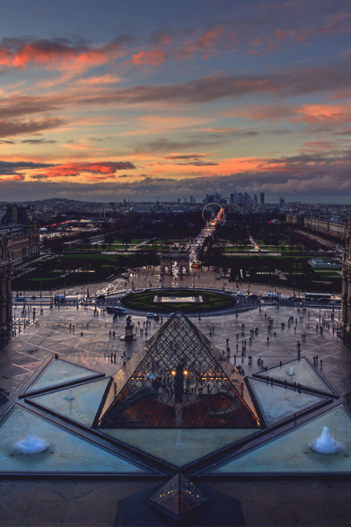 Paris From Louvre @ Sunset #paris #photograph #architecture #art #louvre #sunset