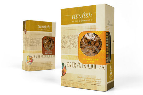 Twofish Baking Company:Â Granolas - TheDieline.com - Package Design Blog #packaging #food