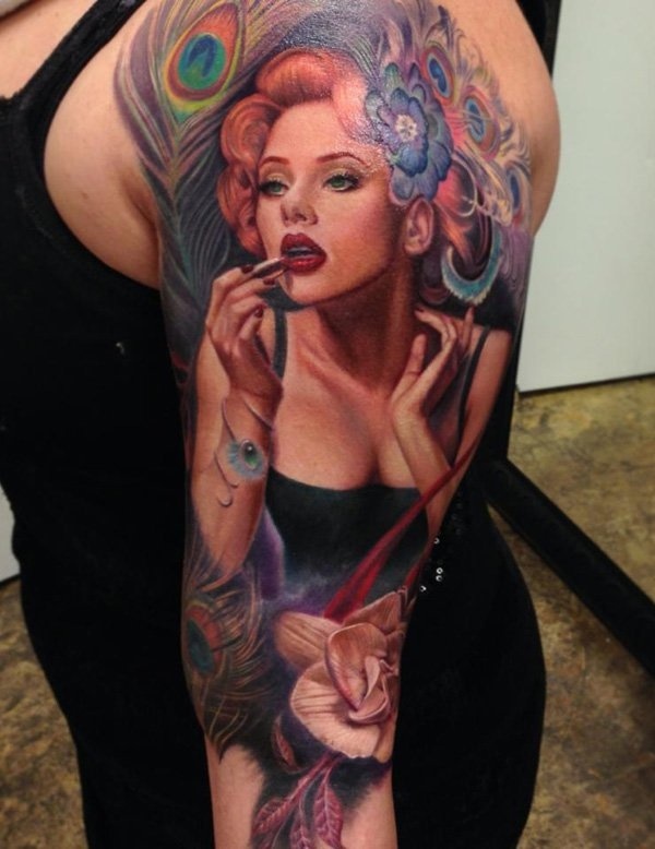 Portrait full sleeve tattoo