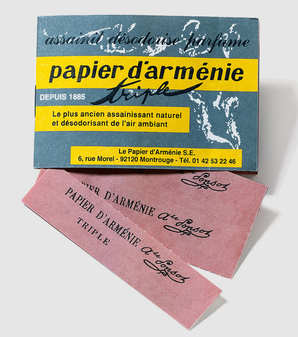 Papier D'Armenie scented paper #packaging #design #paper #typography
