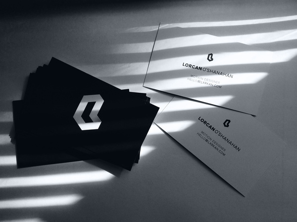 Personal Branding | Lorcan O'Shanahan #white #card #grayscale #black #lorc #identity #logo