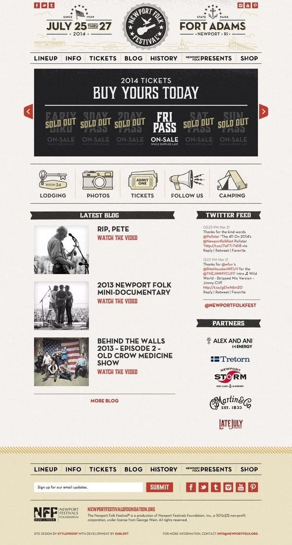 Newport Folk Festival #website #logo #folk