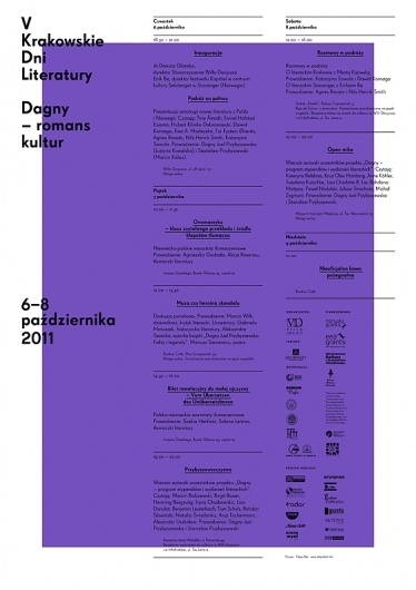 V krakowskie dni literatury : portfolio #poster