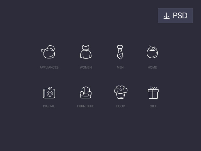 Free Outline Icon For Shopping Category