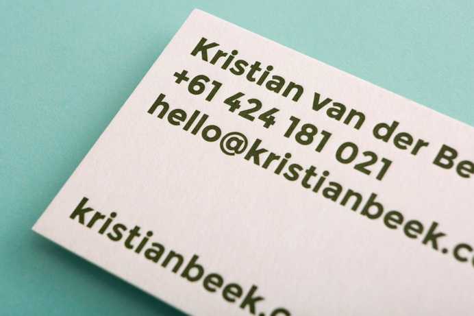 mildred & duck — kristian van der beek #businesscard #letterpress #design