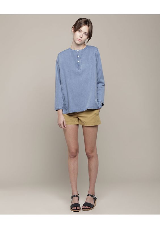 A.P.C., Washed Denim Shirt, $235