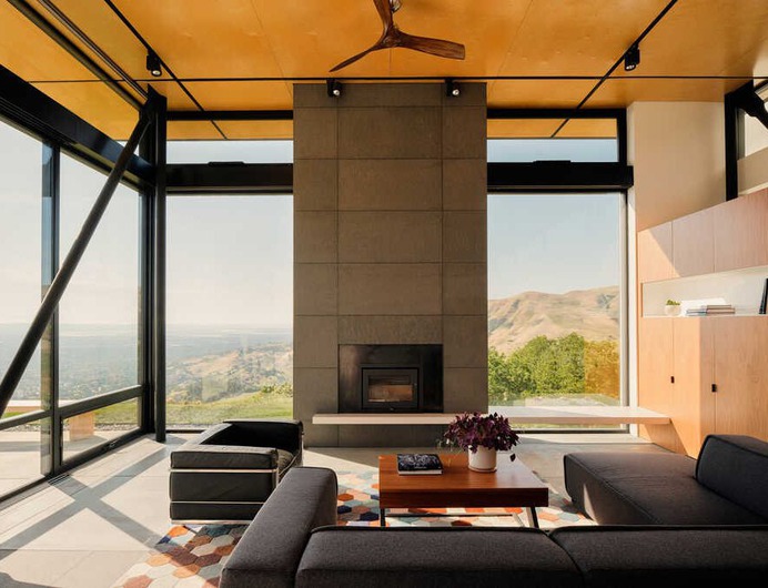 living room, Feldman Architecture