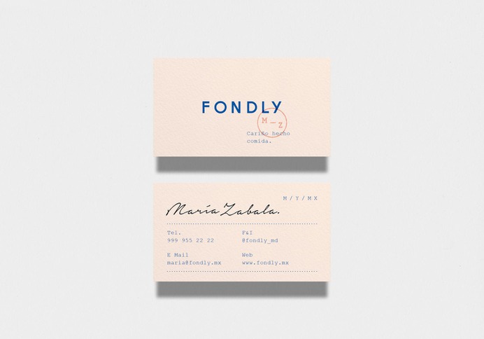 Fondly Corporate Design - Mindsparkle Mag Beautiful identity created for Fondly, a catering service, by Andrés Domínguez in Mexico. #identity #branding #design #color #photography #graphic #design #gallery #blog #project #mindsparkle #mag #beautiful #portfolio #designer