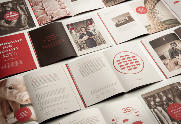lg2boutique  |  http://lg2boutique.com/en"The new identity of F. MÉNARD, a family business involved in the pork production trade, draw #branding #stationery