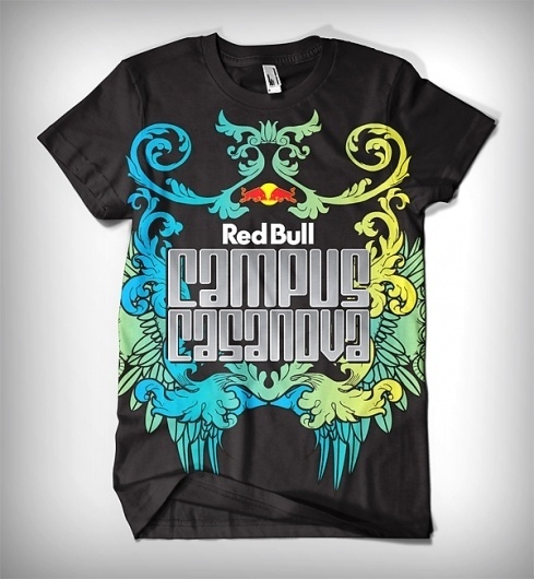 Red Bull Campus Casanova - Branding on the Behance Network #pakistan #print #shirt #illustration #colorful #fashion #typography