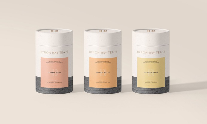 Byron Bay Tea Packaging - Mindsparkle Mag Cristie Stevens designed Byron Bay Tea Company (BBTC) – an Australian based tea brand. Each batch is hand-blended by the owner using her knowledge as a naturopath and herbalist. #logo #packaging #identity #branding #design #color #photography #graphic #design #gallery #blog #project #mindsparkle #mag #beautiful #portfolio #designer