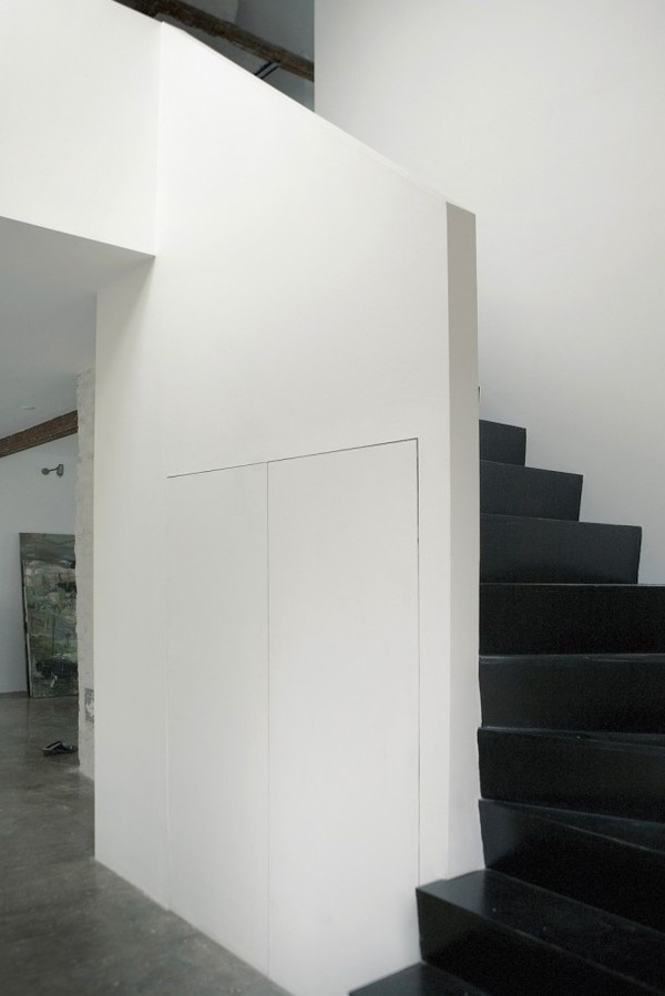 Black and white corridor #interior #house #modern #rustic #architecture #studio #art #paintings #artist