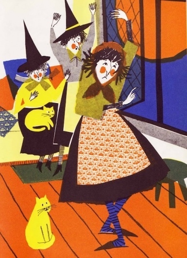 Vintage Kids' Books My Kid Loves: The Witch of Hissing Hill #illustration #retro #drawing