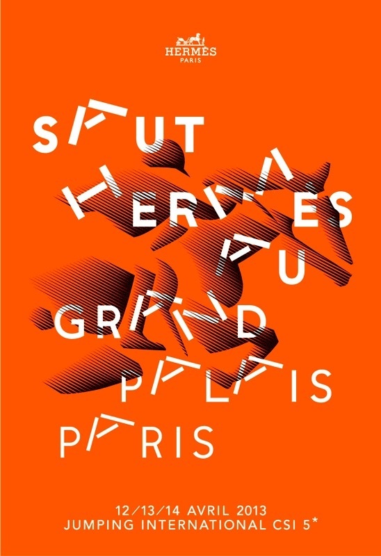 Apeloig #horse #competition #hermes #minimal #jump #typography