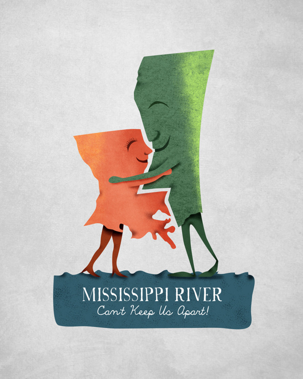 Louisiana Woman, Mississippi Man by Alex Felter on Behance #mississippi #louisiana #embrace #river #hug