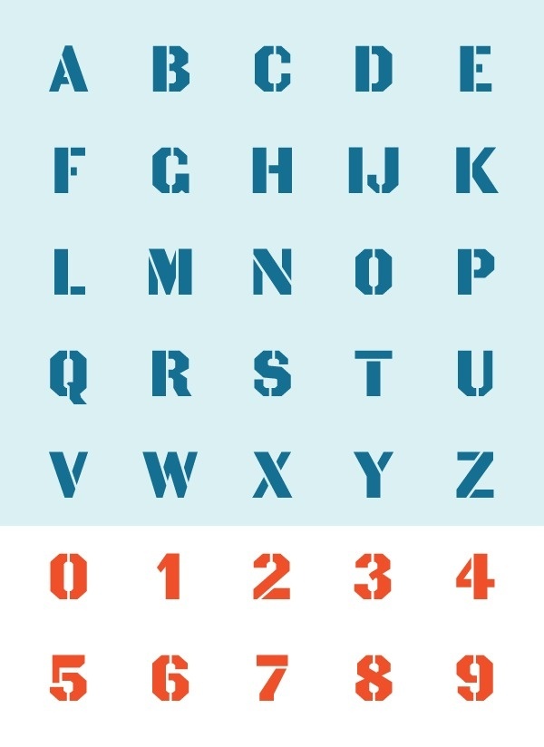 The Becker Gothics Stencil #type #specimen #typography
