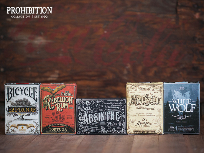 Prohibition Collection Playing Cards by Mike Clarke #logotype #lettering #branding #packaging #design #liquor #logo #illustration #identity #type #package #typography