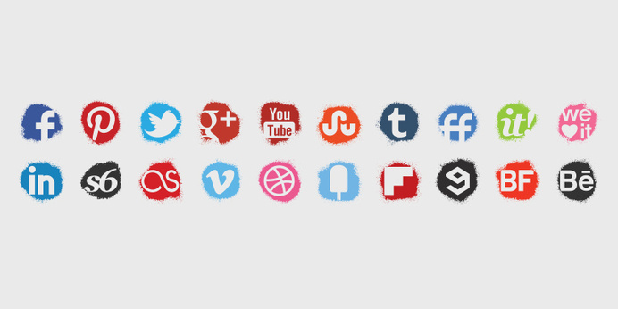 Spray Colour Icons Set #spray #icons #social