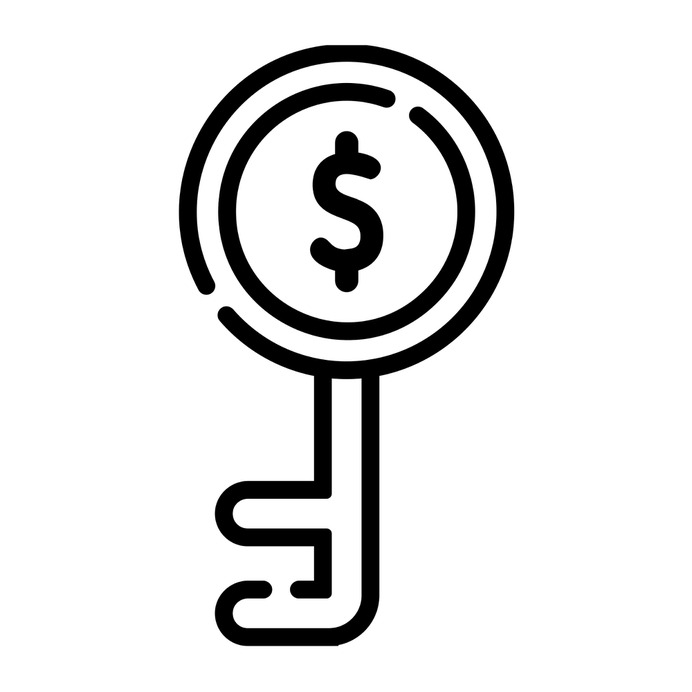 See more icon inspiration related to key, access, password, Tools and utensils, passkey, door key, dollar symbol and pass on Flaticon.