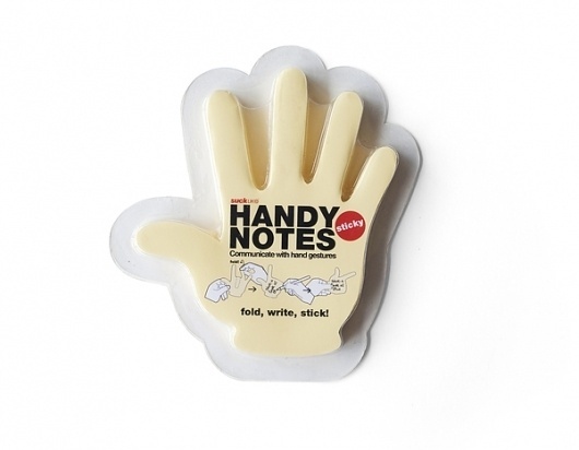 Handy notes on the Behance Network #sticky #design #fingers #product #notes #drop #dominika #handy #hands
