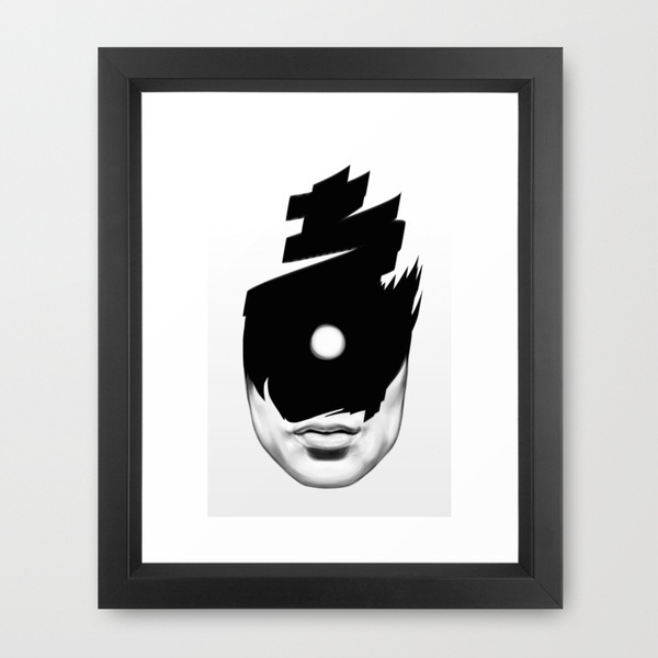 The Tide (Whiteout) Framed Art Print #illustration