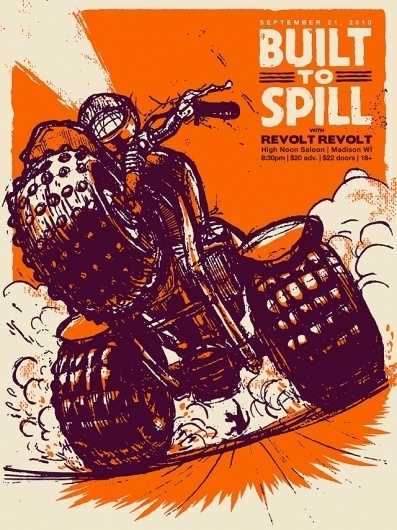 Builttospill.jpg (640×853) #stenson #built #design #brett #poster #music #band #to #spill #typography