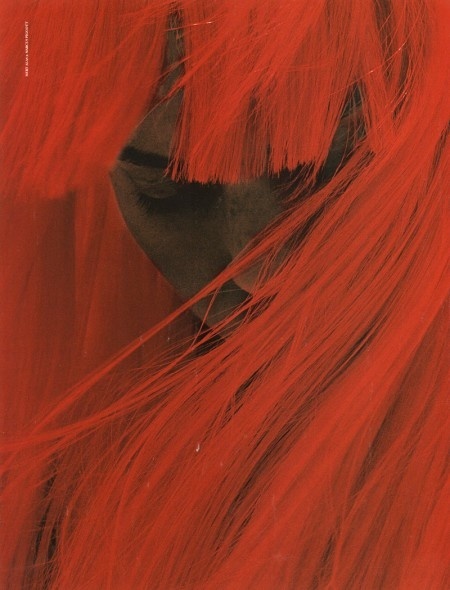 #face #covered #hair #red